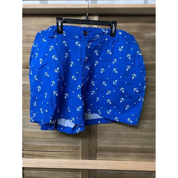 NWT Style Me Blue Linen Nautical Shorts Plus Size 22 - Picture 2 of 6